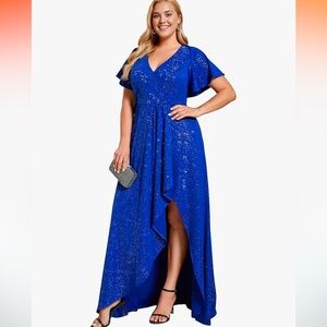 NWT Blue Glitter Formal dress plus size 24